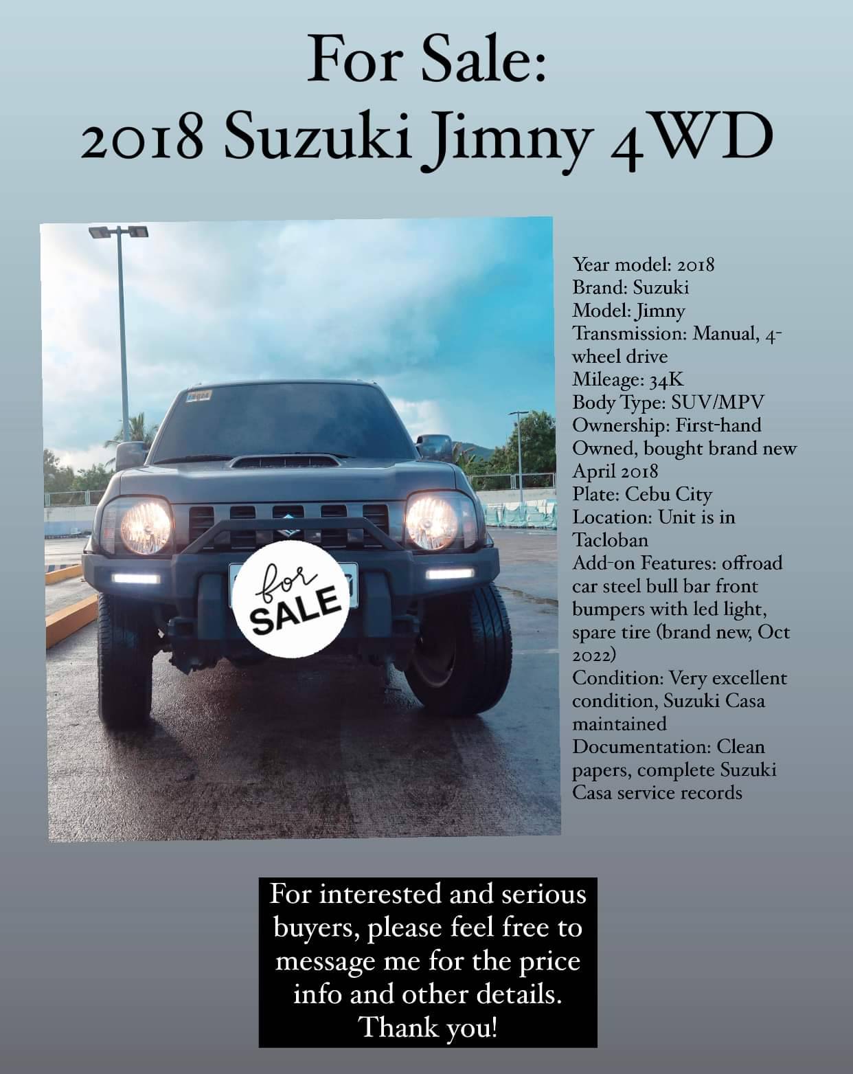 Used 2018 Suzuki Jimny GLX Monotone 4AT