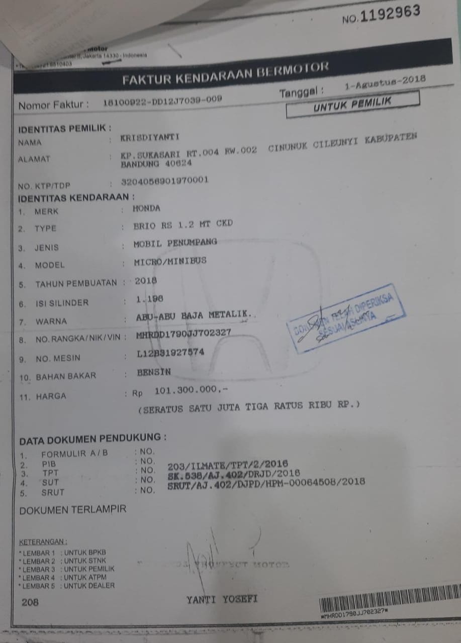 2018 Honda Brio 2018 Honda Brio