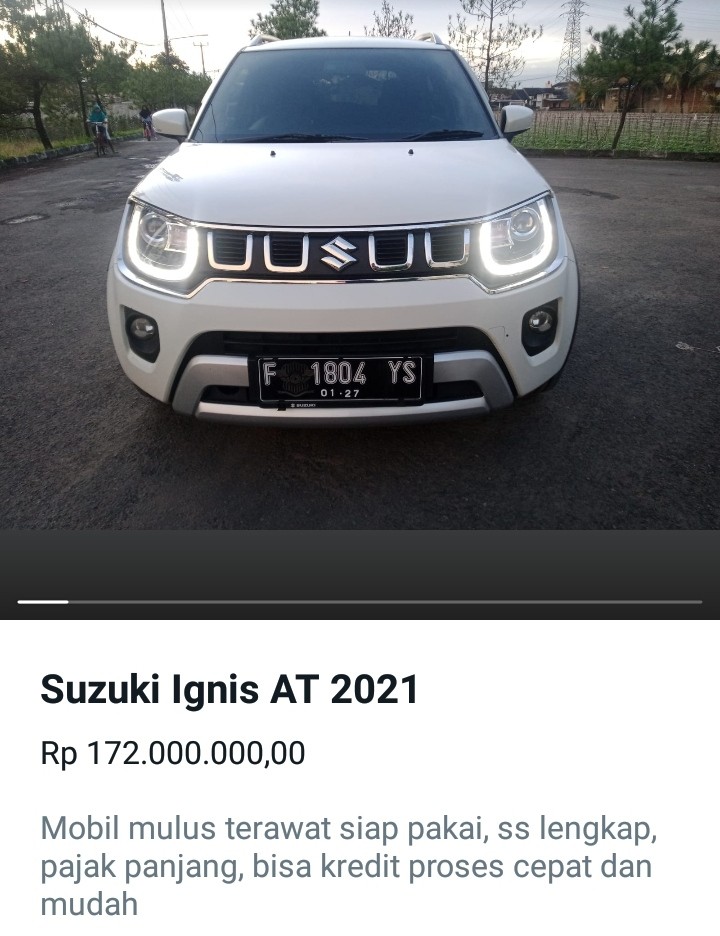 2021 Suzuki Ignis 1.2 GX AT Bekas 2021 Suzuki Ignis 1.2 GX AT Bekas