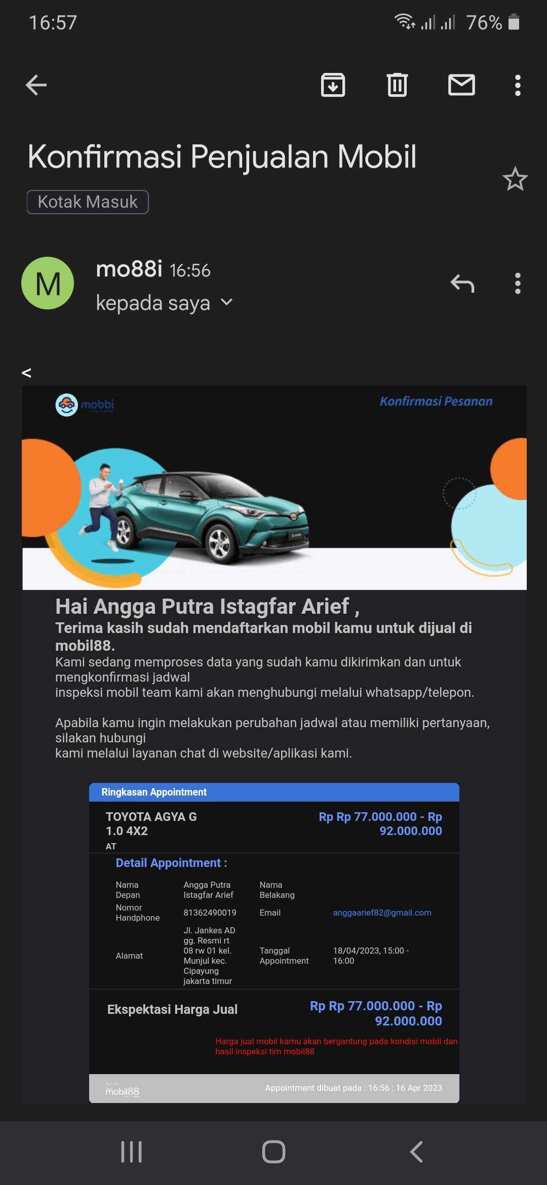 2014 Toyota Agya  1.0 G AT 2014 Toyota Agya  1.0 G AT