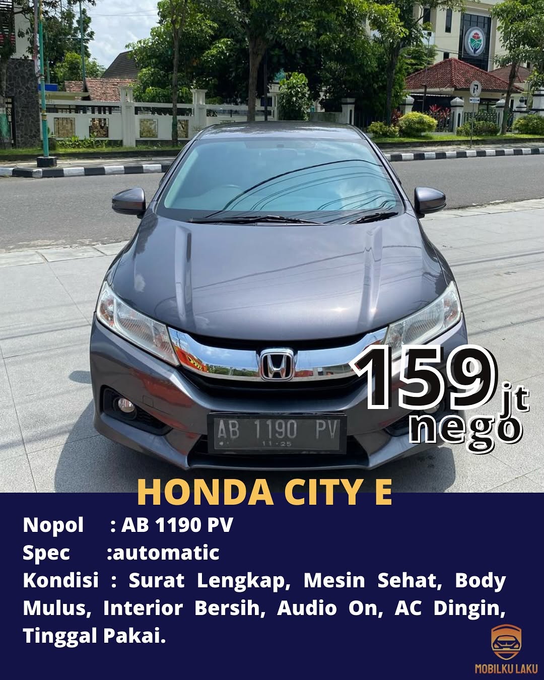 Second Hand 2014 Honda City  E CVT Second Hand 2014 Honda City  E CVT