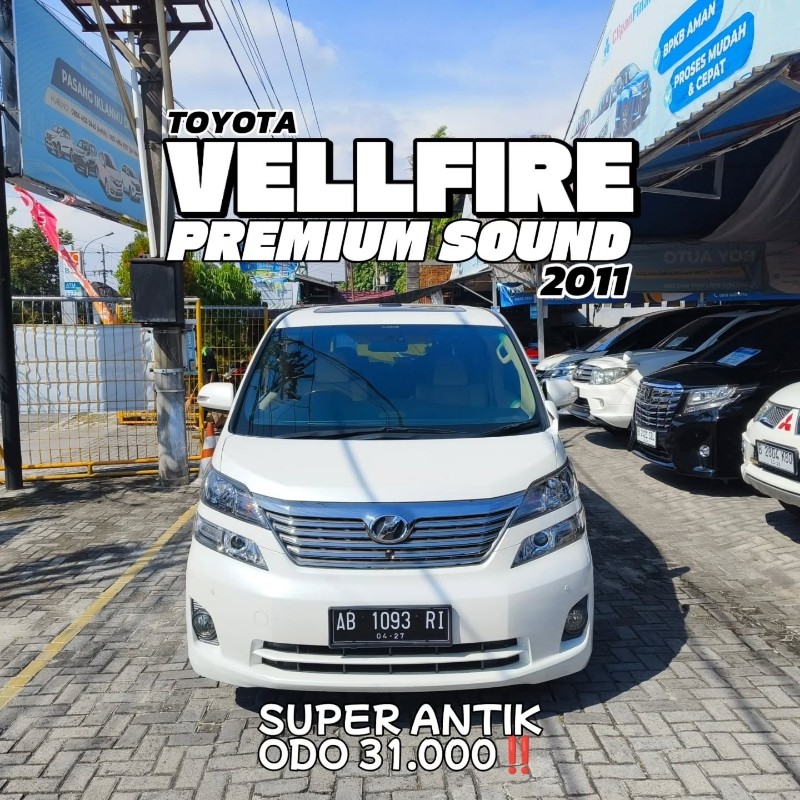 2011 Toyota Vellfire  2.5 ZG AT PREMIUM SOUND