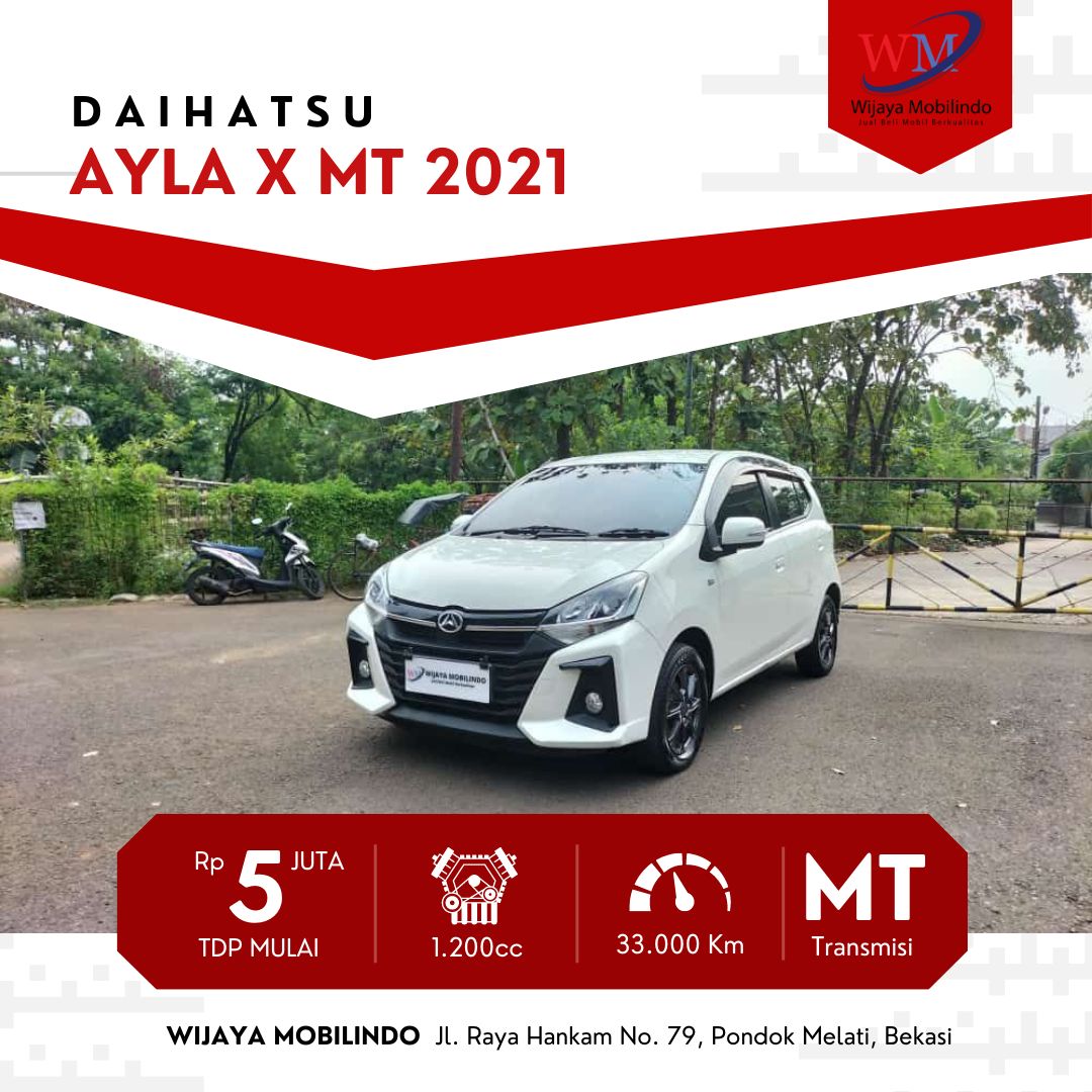 2021 Daihatsu Ayla 1.2L X MT 1.2L X MT bekas