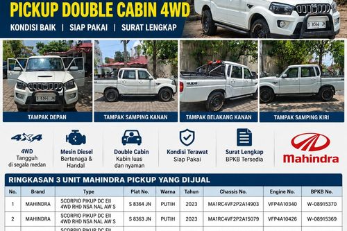 2023 Mahindra Scorpio Pikup Double Cab bekas